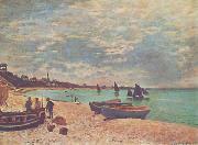 Claude Monet Beach at Sainte-Adresse France oil painting artist